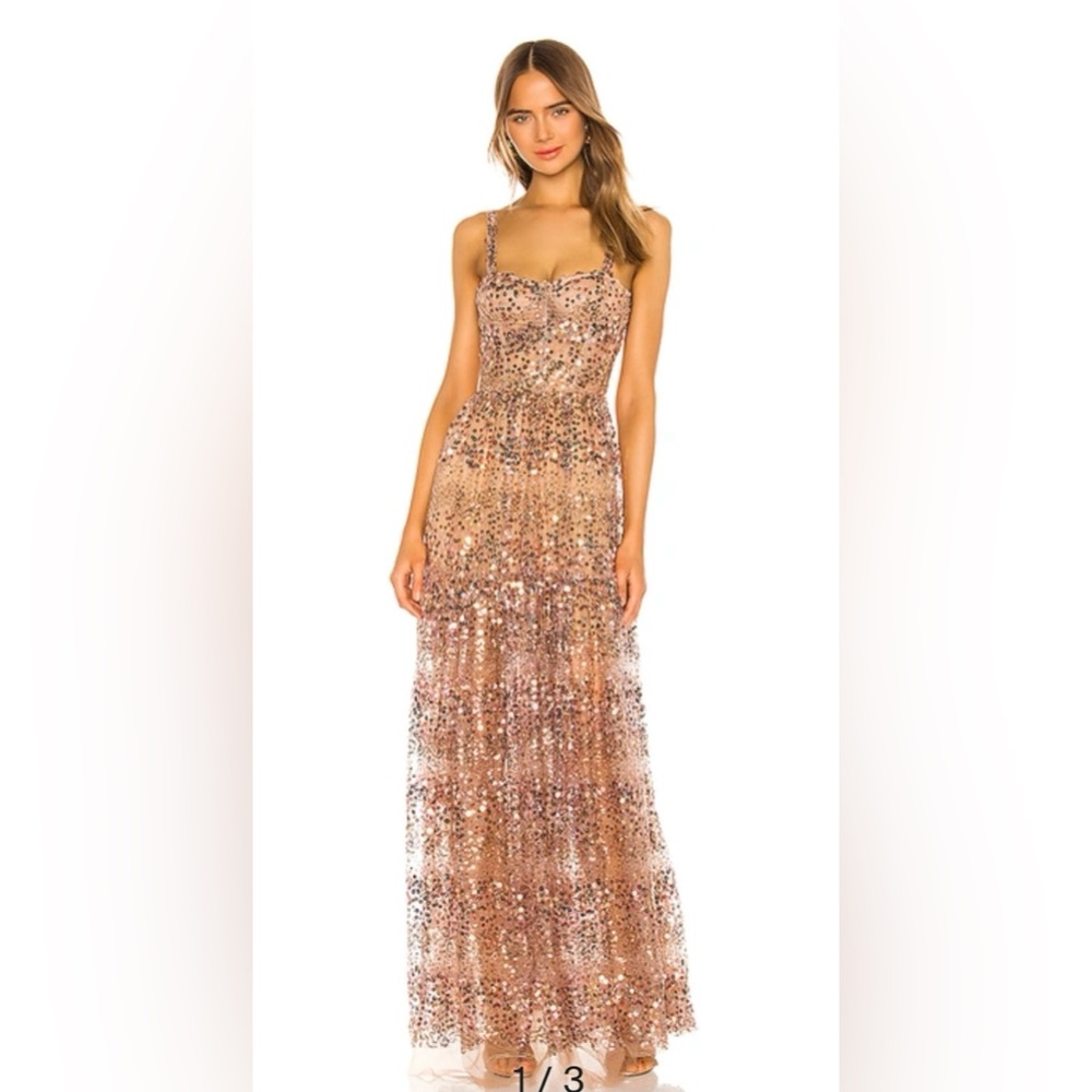 Gorgeous Bronx and Blanco Midnight Gold Gown